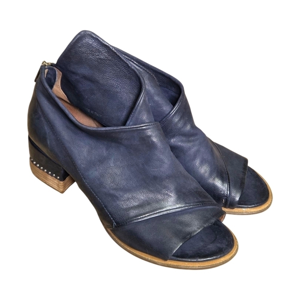 A.S.98 Blue Bella Sandals with Distressed Leather